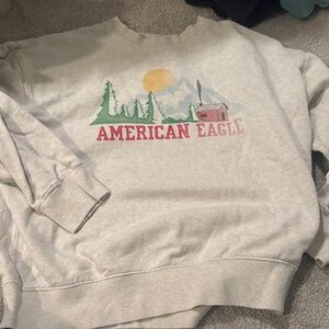 American Eagle Gray Scenic Sweatshirt
